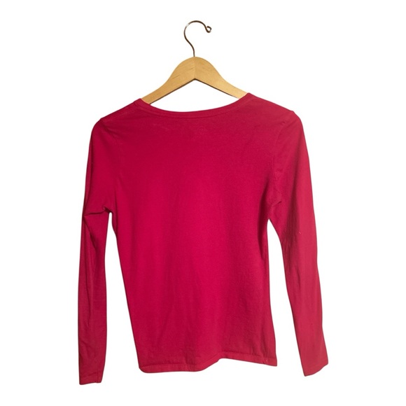 Old Navy Pink Snowflake Long Sleeve T-shirt Women’s Size Small - Picture 3 of 4